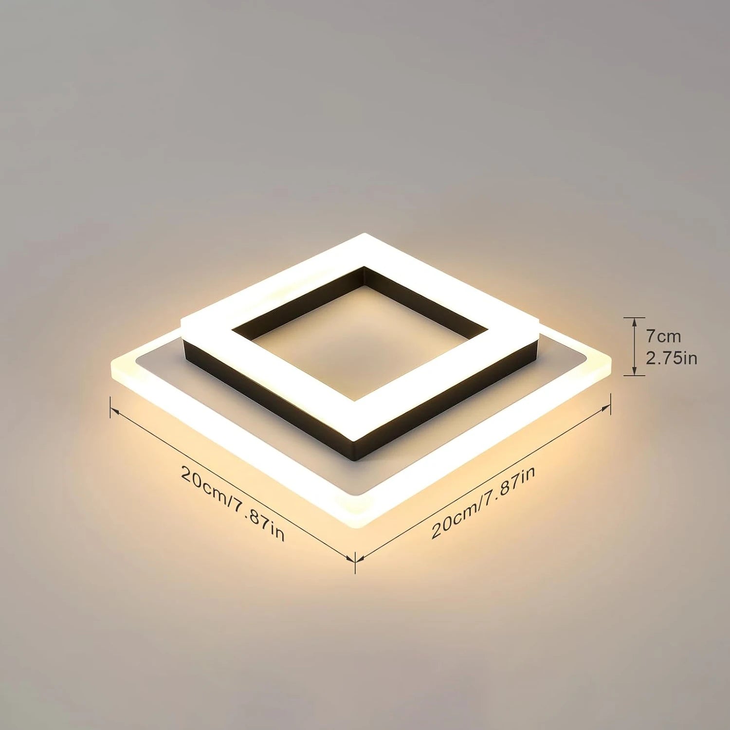 LED Ceiling Light, 24W Modern Ceiling Lamp for Bedroom 3000K - Multi Shop24