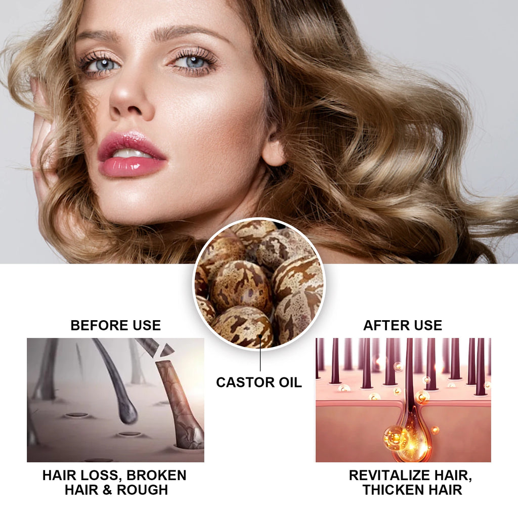 Hoegoa 30ml Castor Oil Hair Thickening Essential Oil Nourish