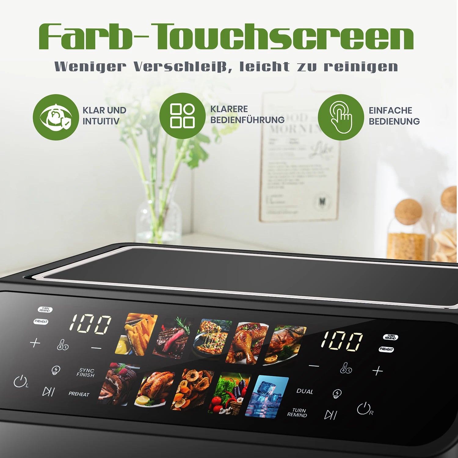 Hot Air Fryers 9L Dual Basket Oven Oilless Cooker with LED Touch Control - Multi Shop24