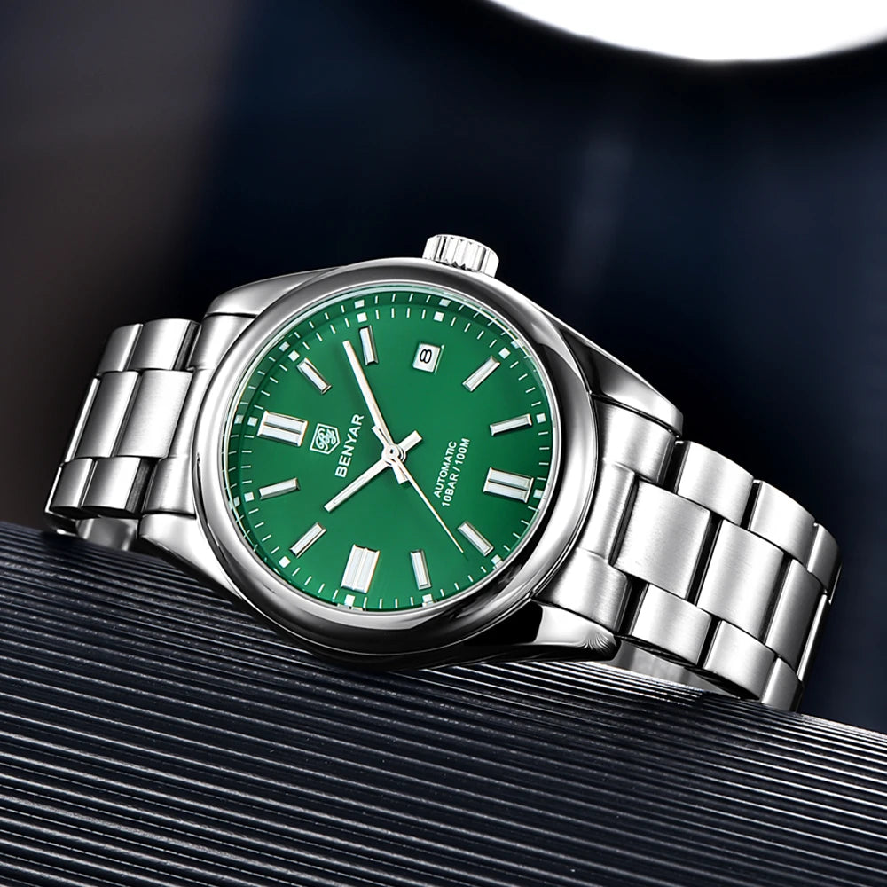 BENYAR New Luxury Automatic Watch 10Bar Waterproof Stainless Steel Men Multi Shop24