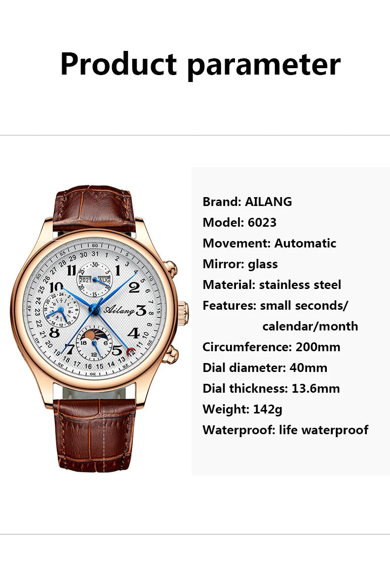 AILANG Men Automatic Mechanical Watches Multi Shop24