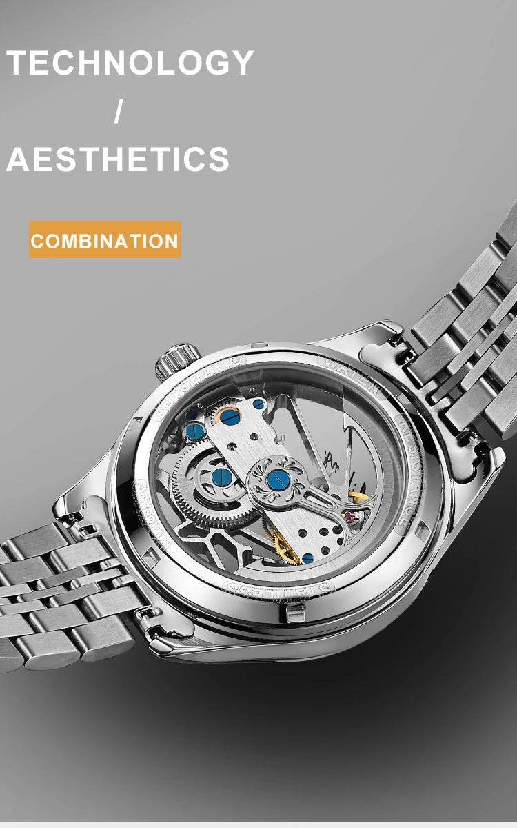 AILANG Fashion Skeleton Mechanical Watch Top Brand Luxury Men's Multi Shop24