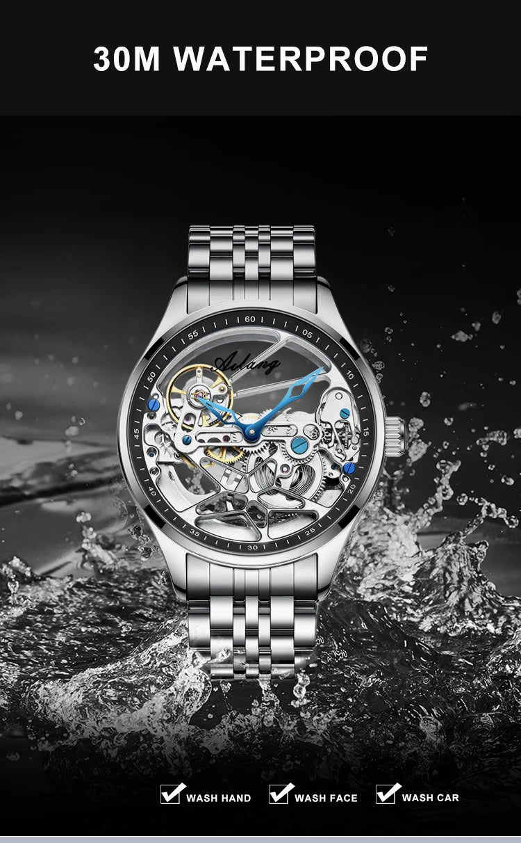 AILANG Skeleton Mechanical Mens Watches Top Brand Luxury Multi Shop24
