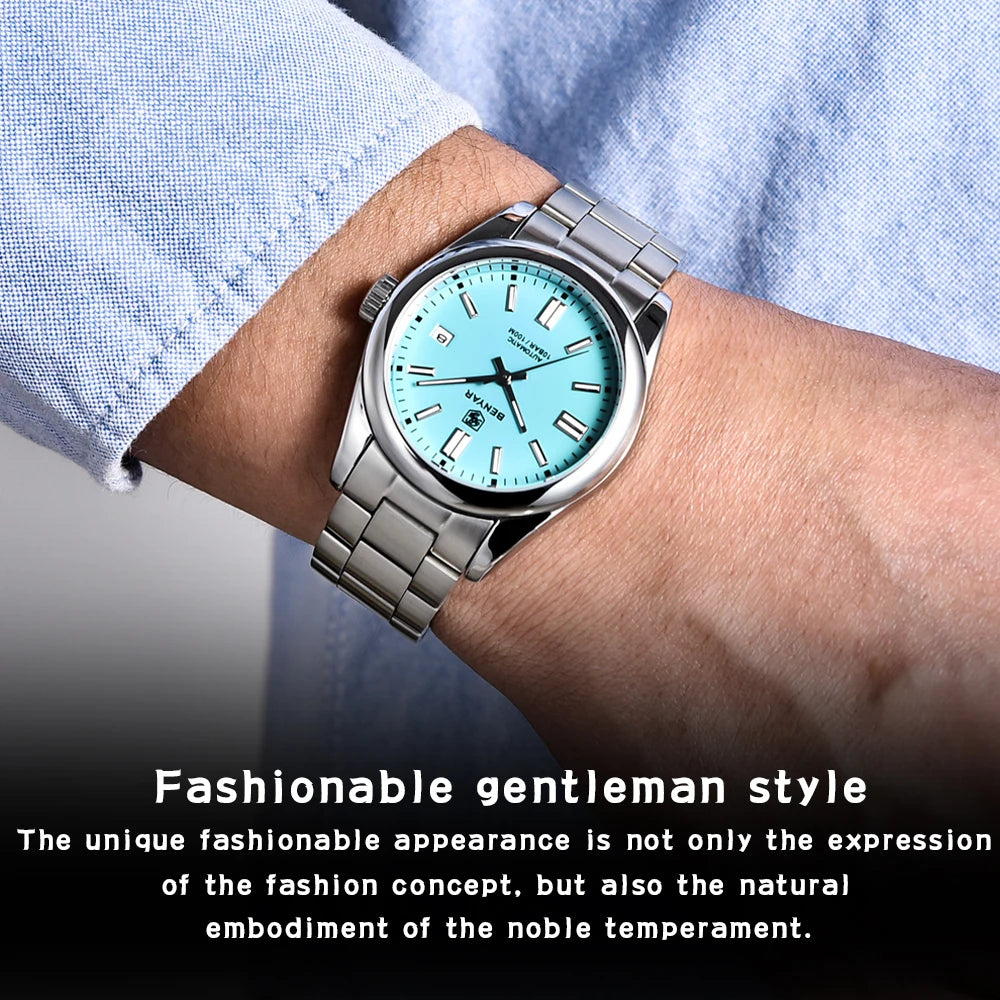 BENYAR New Luxury Automatic Watch 10Bar Waterproof Stainless Steel Men Multi Shop24