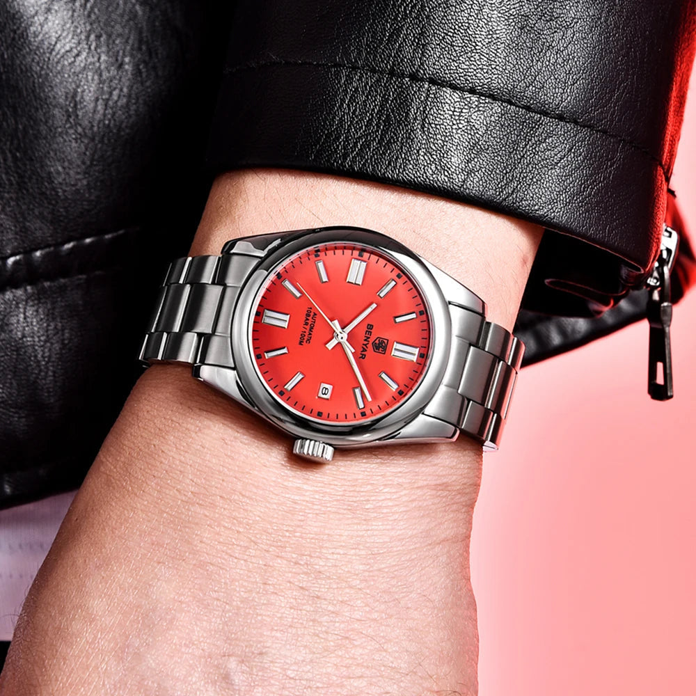 BENYAR New Luxury Automatic Watch 10Bar Waterproof Stainless Steel Men Multi Shop24