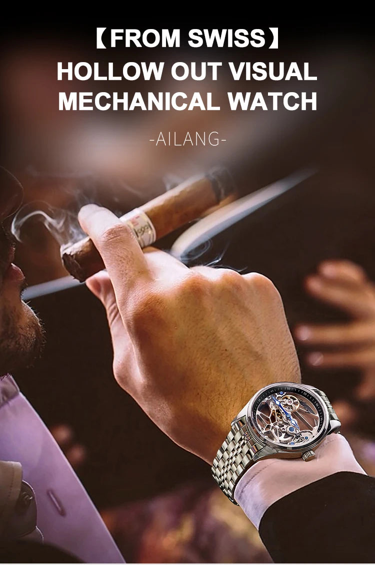 AILANG Skeleton Mechanical Mens Watches Top Brand Luxury Multi Shop24