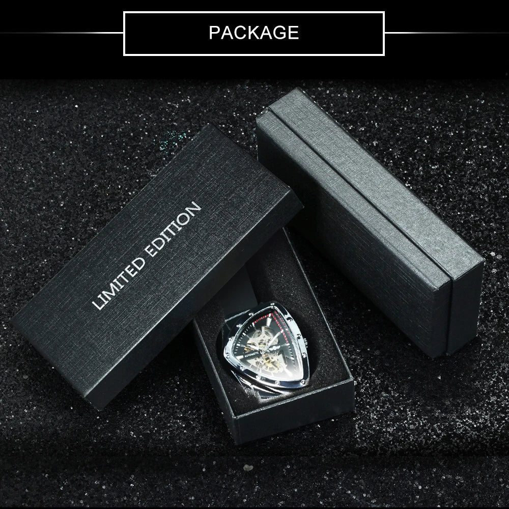 WINNER Sports Triangle Skeleton Automatic Men Watch Multi Shop24