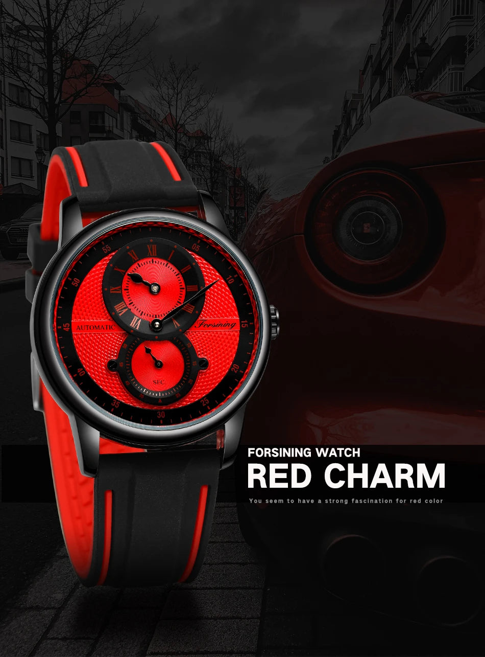 Wristwatch Blue White Dial Automatic Transparent Mechanical Watch Multi Shop24