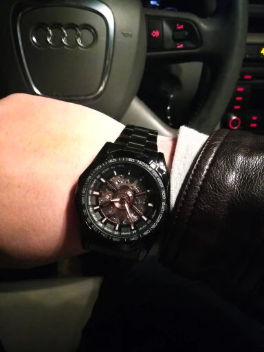 Forsining 2021 Stainless Steel Waterproof Mens Skeleton Watches Top Brand Multi Shop24