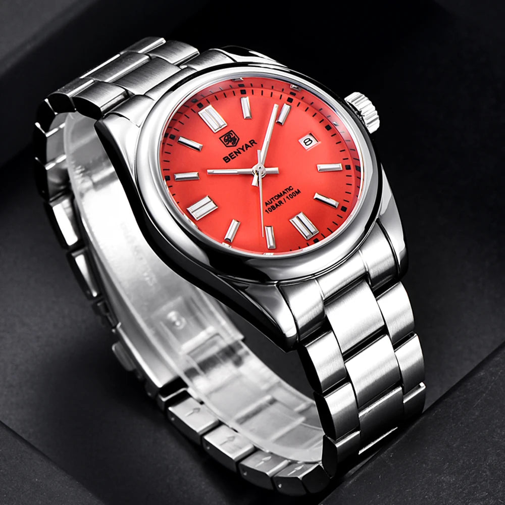 BENYAR New Luxury Automatic Watch 10Bar Waterproof Stainless Steel Men Multi Shop24