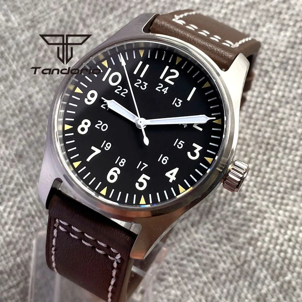 Tandorio 39mm 20BAR Dive Pilot Men's Automatic Steel Watch Multi Shop24