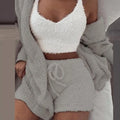 Fluffy Pajamas Set for Women Casual Sleepwear - Multi Shop24