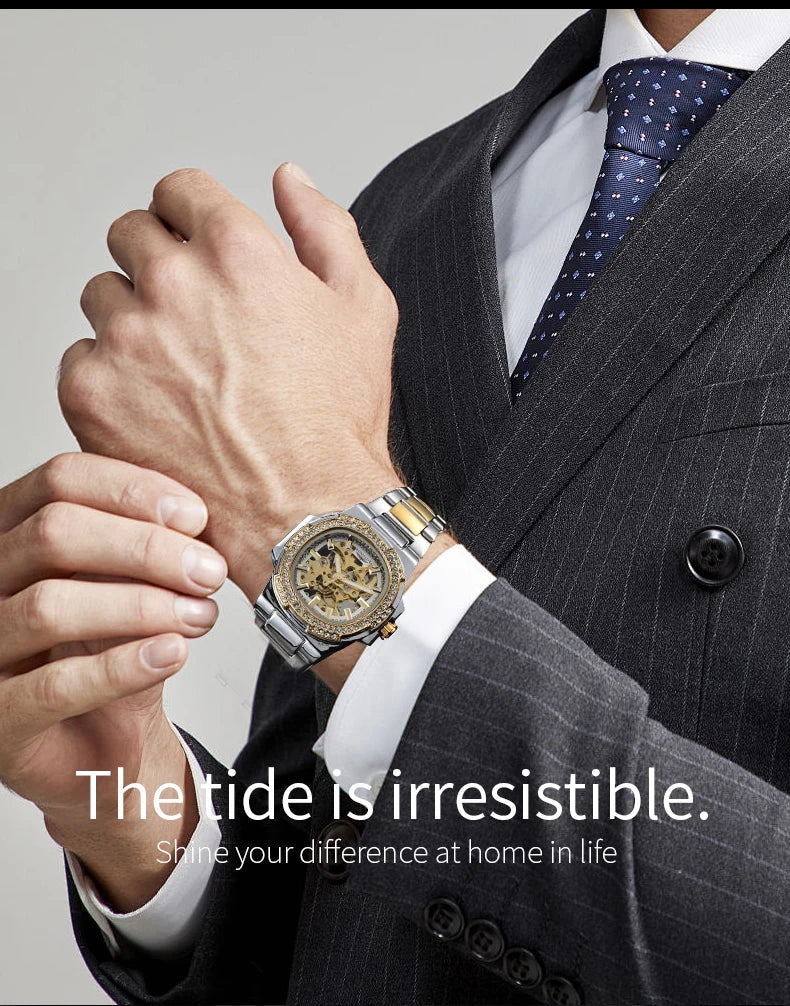 LONGLUX automatic man watch luxury stainless steel Multi Shop24