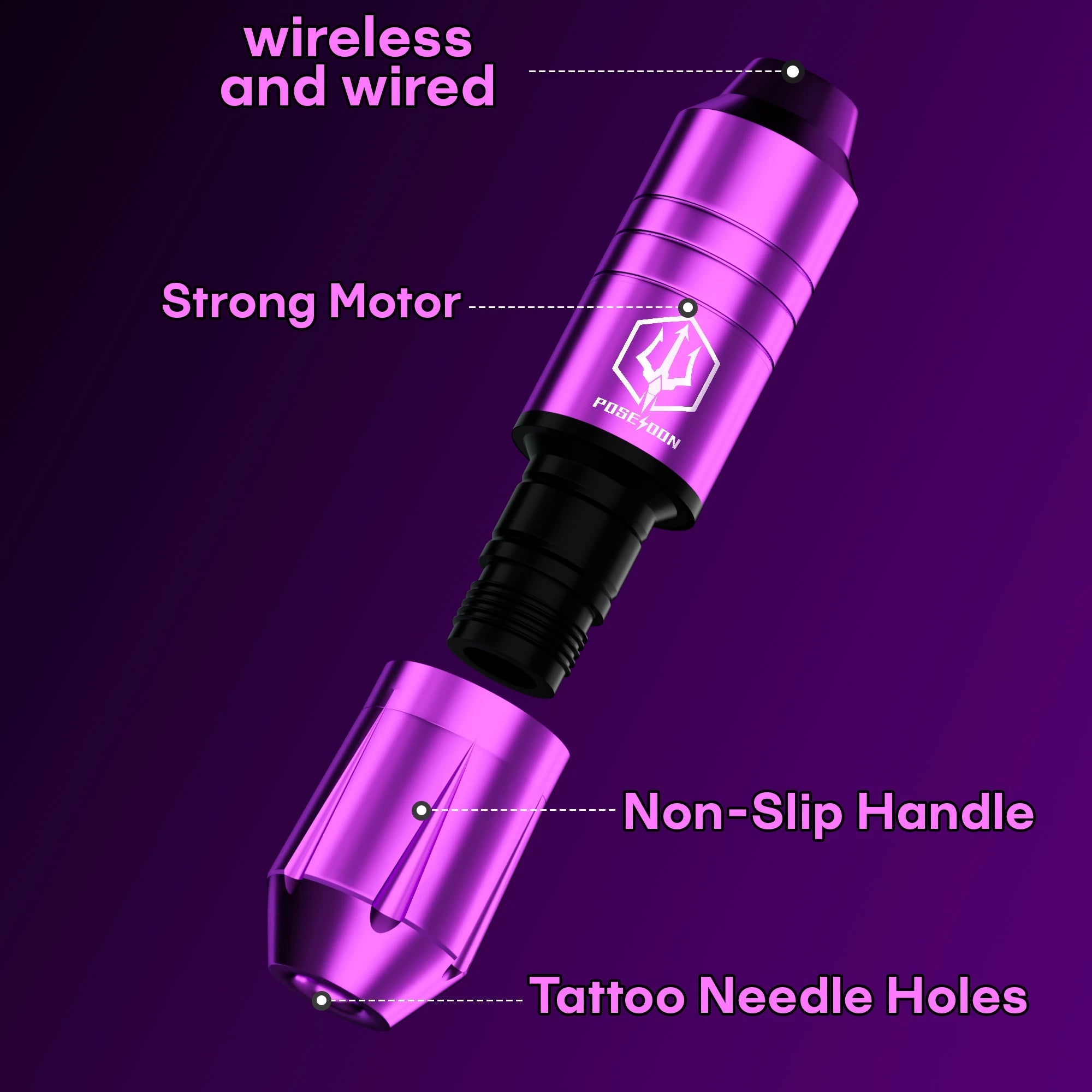 Tattoo Kit POSEIDON V5 Beautiful Tattoo Pen Kit For Permanent Makeup Tattoo Machine Kit Hot Tattoo Power Supply Tattoo Gun Kit MultiShop24