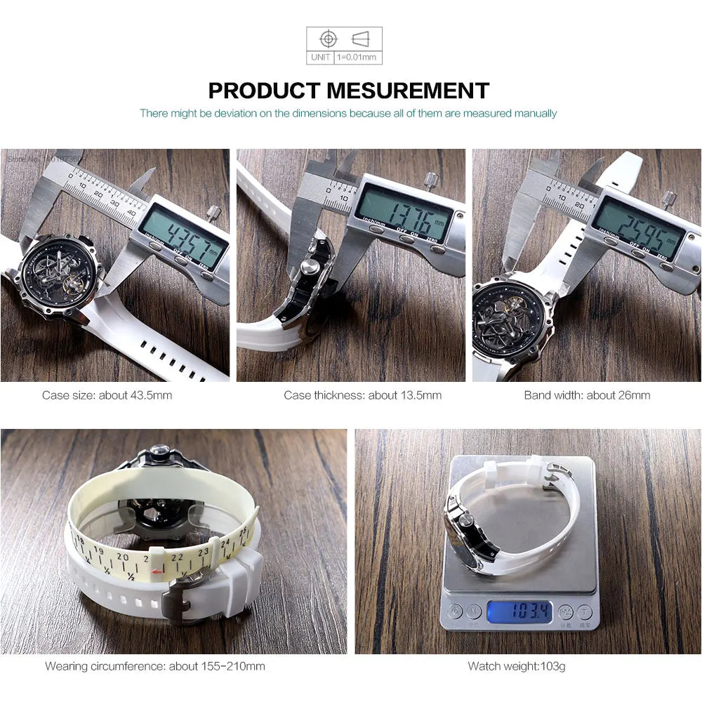 MEGIR Skeleton Dial Automatic Mechanical Watch Men Multi Shop24