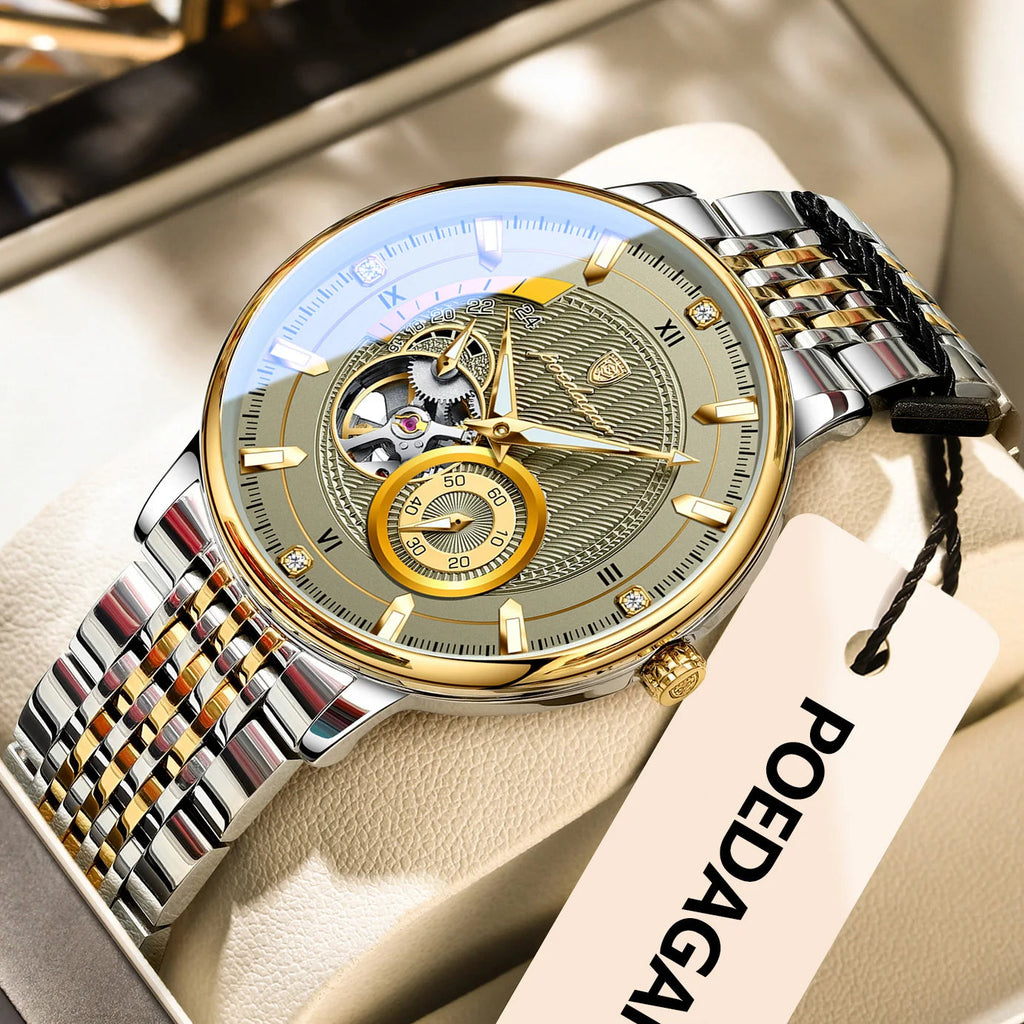 POEDAGAR Top Luxury Man Wristwatch Luminous Hollow Multi Shop24