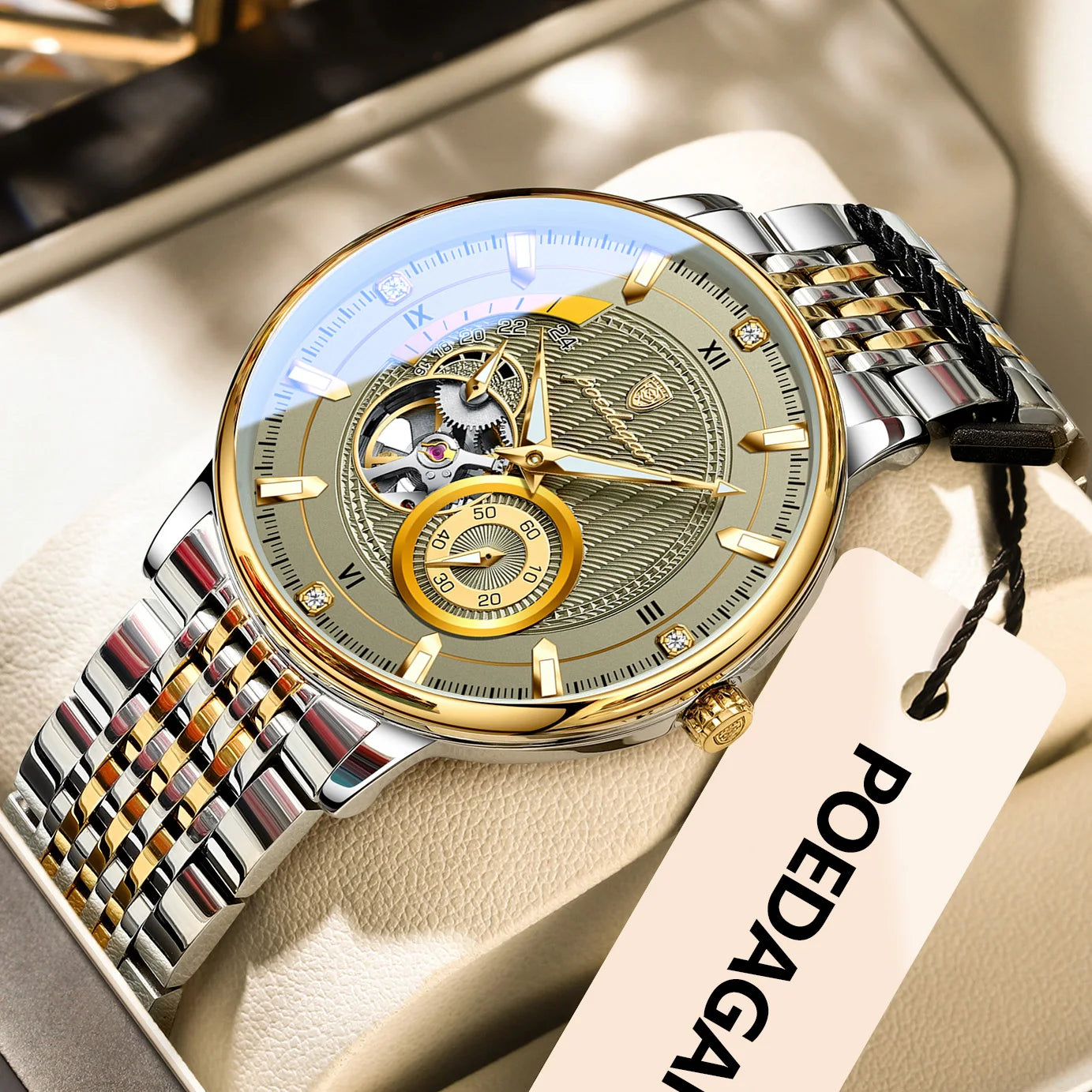 POEDAGAR Top Luxury Man Wristwatch Luminous Hollow Multi Shop24