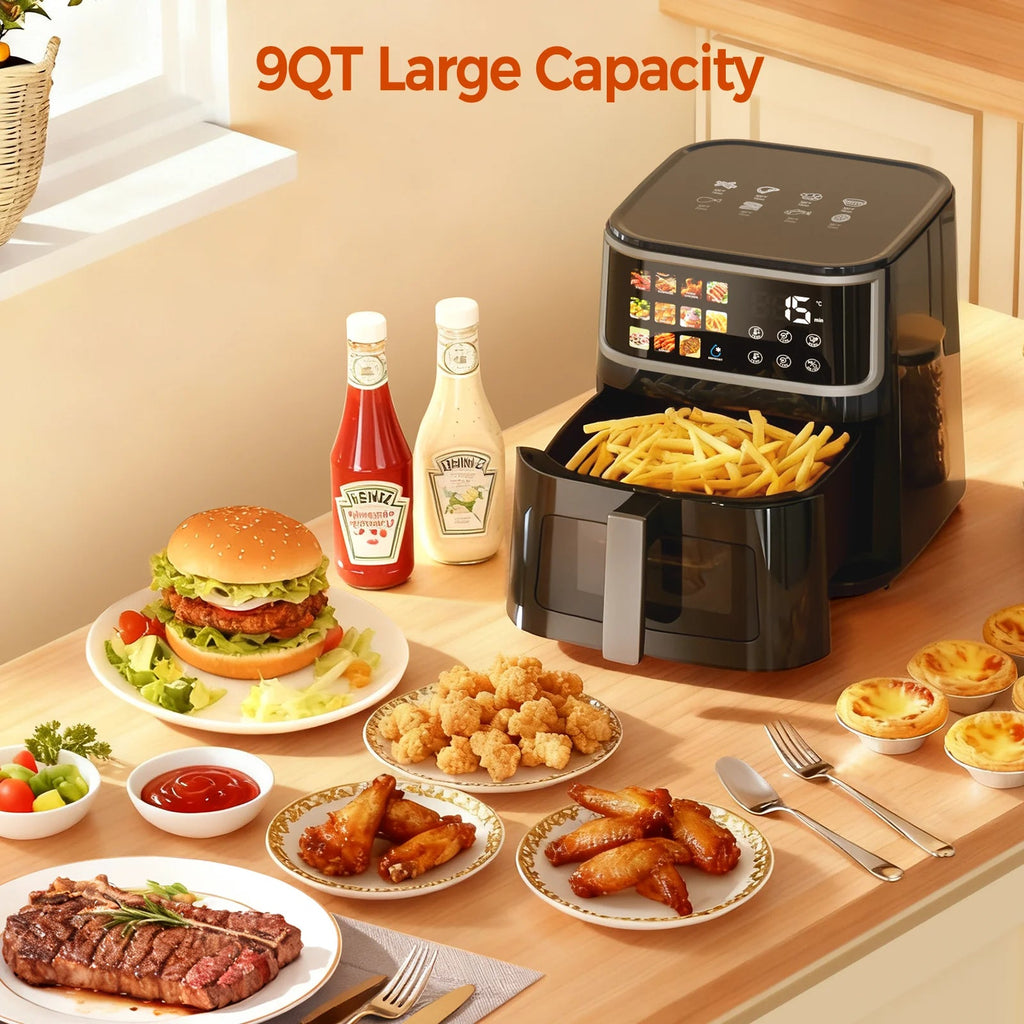 Patbrela Non-fat fryer 8L Large Hot Air Frye with Led Screen 11 Preset Functions Multi Shop24