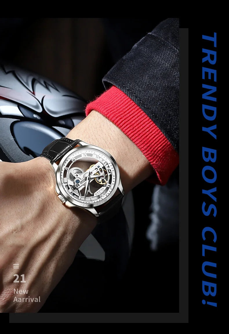 OLEVS 6661 Full Transparant Skelton Flywheel Automatic Multi Shop24