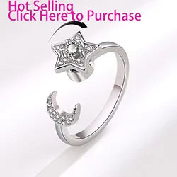 VENTFILLE 925 Sterling Silver Sunflower Diamond Zircon Rotatable Ring For Women