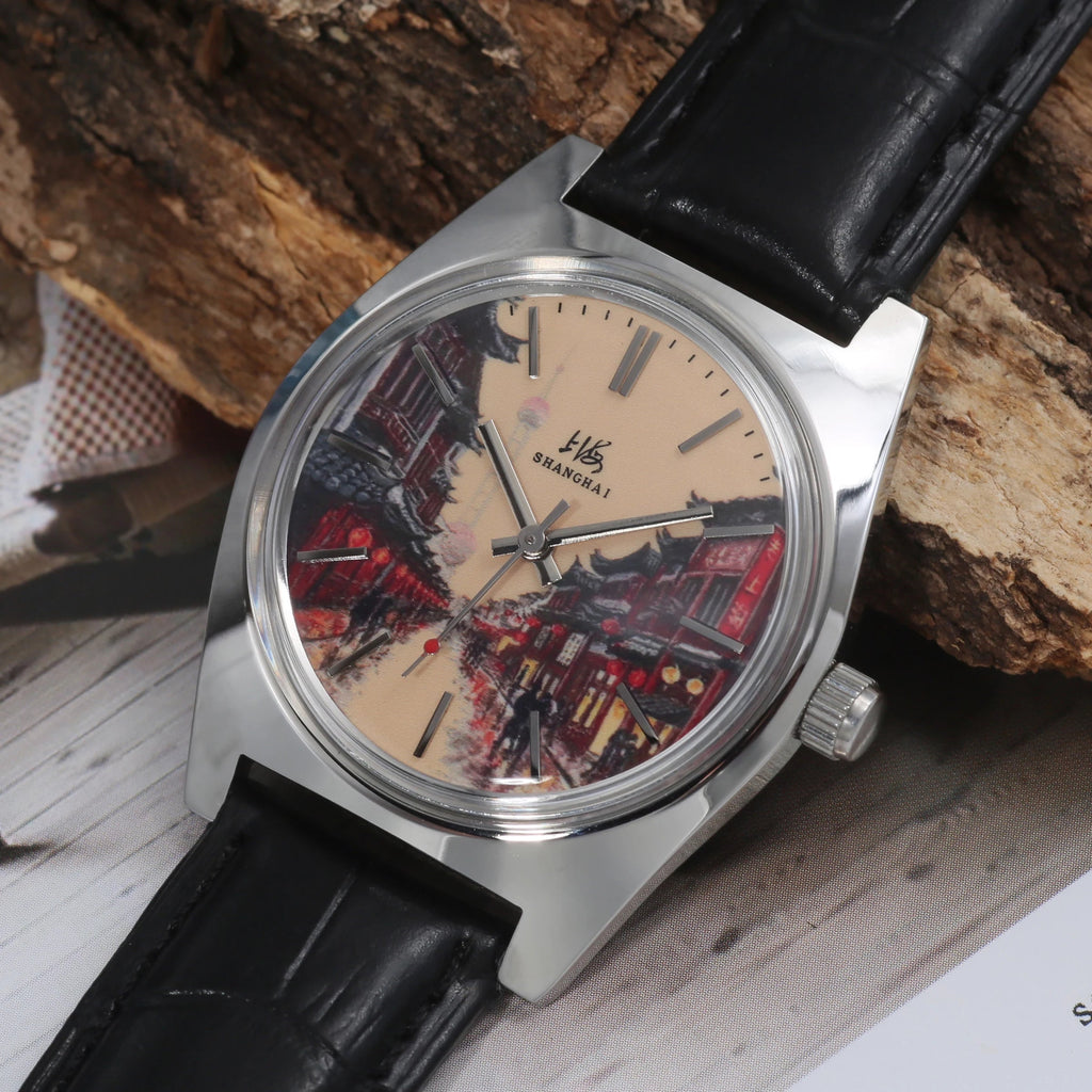 Shanghai 36MM Hand-Wind Mechanical Watch 7120 Waterproof Bauhaus Multi Shop24