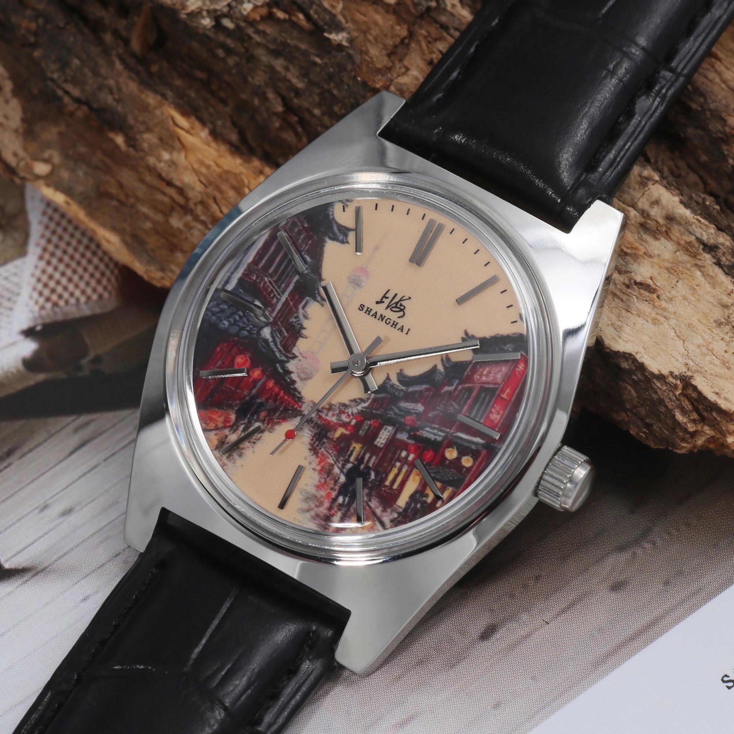 Shanghai 36MM Hand-Wind Mechanical Watch 7120 Waterproof Bauhaus Multi Shop24