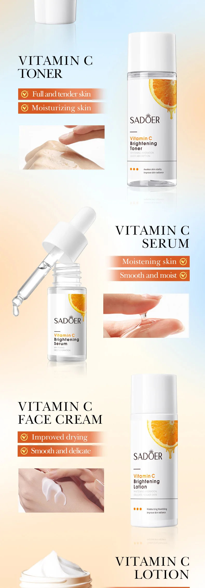 Orange Vitamin C Brightening Travel Kit 5-Piece – Hydrating Radiance-Boost