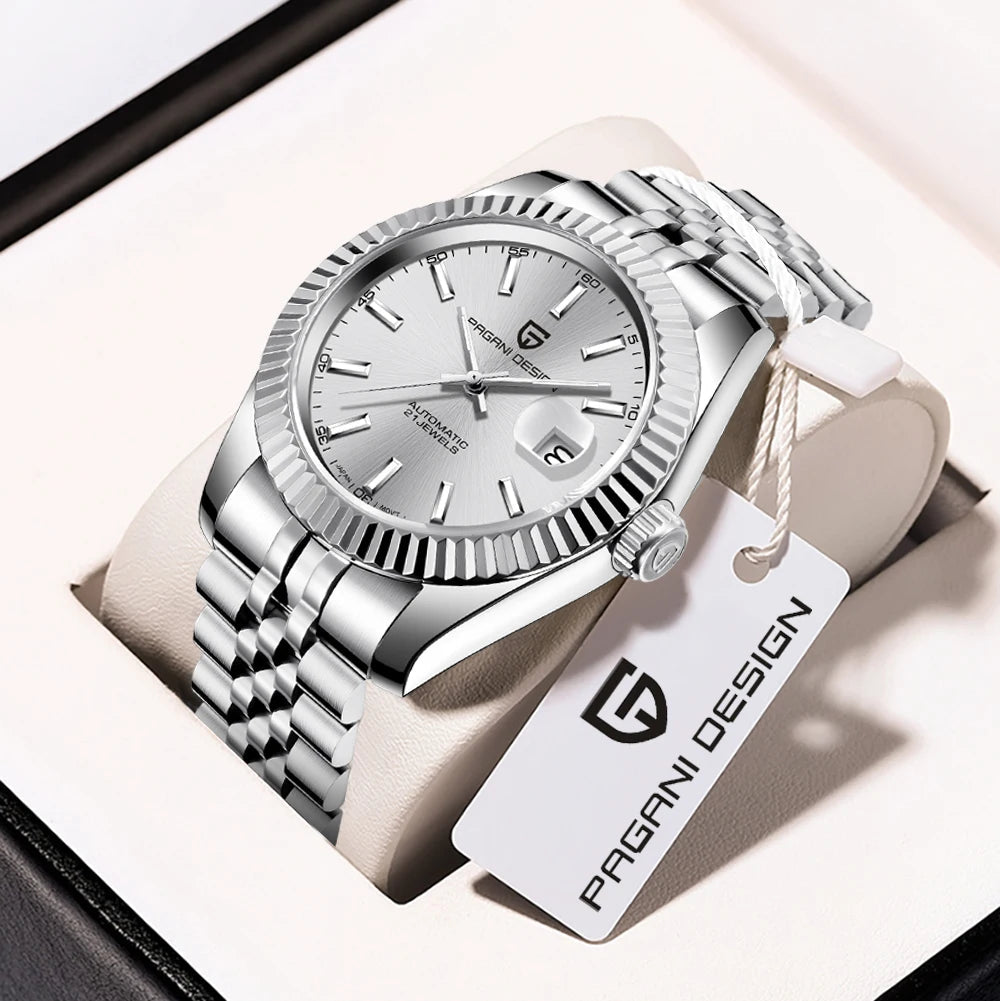 PAGANI DESIGN Business Automatic Watch 100M Waterproof 42MM Stainless Steel Multi Shop24