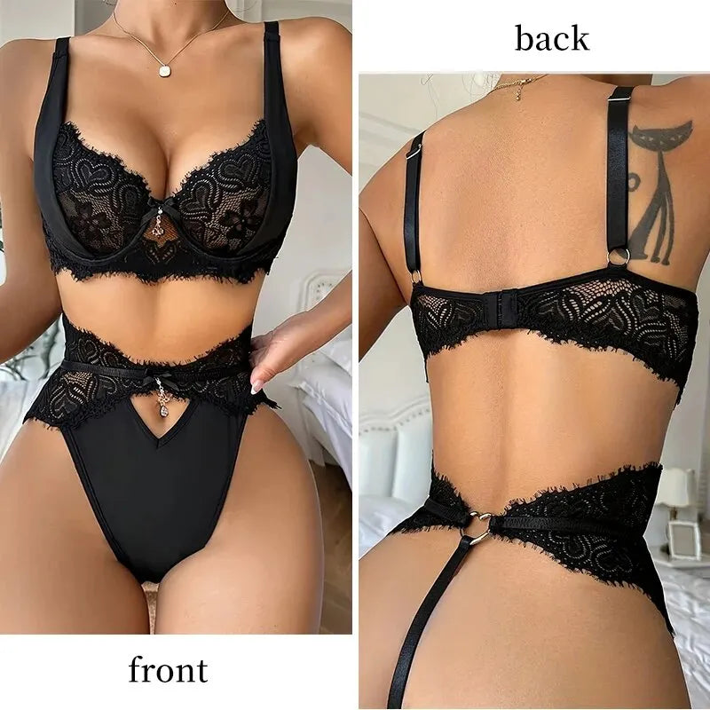 Women's Lace Lingerie Set with Black Lace MultiShop24