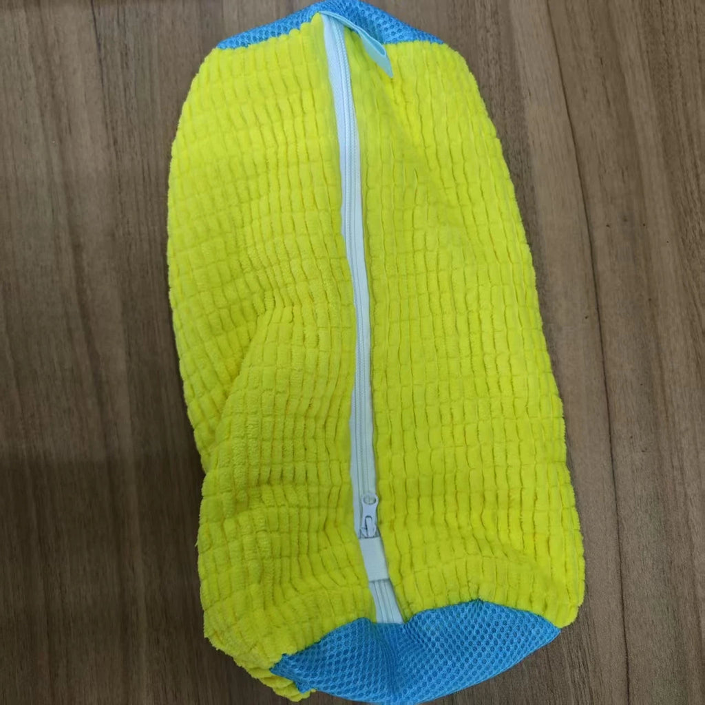 Durable Shoe Washing Machine Bag for All Shoe Types-Yellow with Blue Zipper,Ideal for Sneakers and Casual Shoes,Laundry Wash Bag MultiShop24