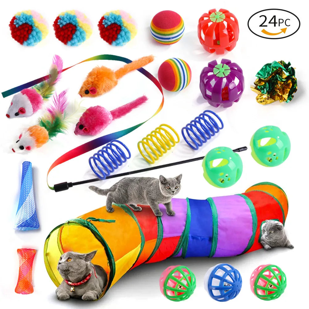 Kitten Toys Variety Cat Toy Combination Bell Ball Cat Multi Shop24
