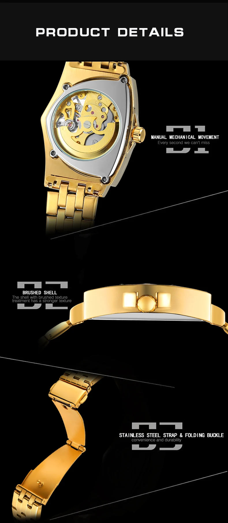 Winner Military Triangle Steel Skeleton Automatic Multi Shop24