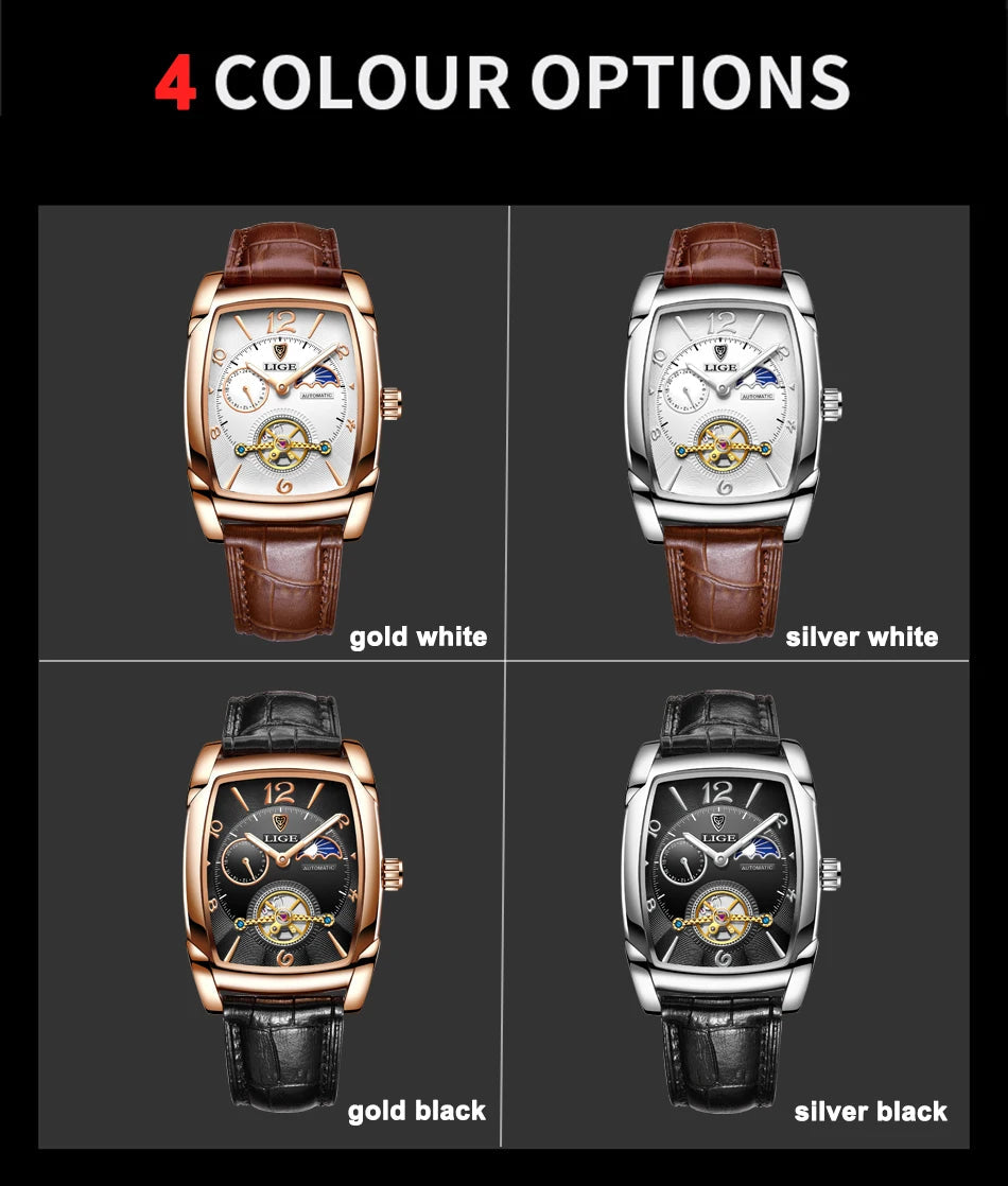 2024 LIGE New Men Watch Automatic Mechanical Watch for Men Multi Shop24