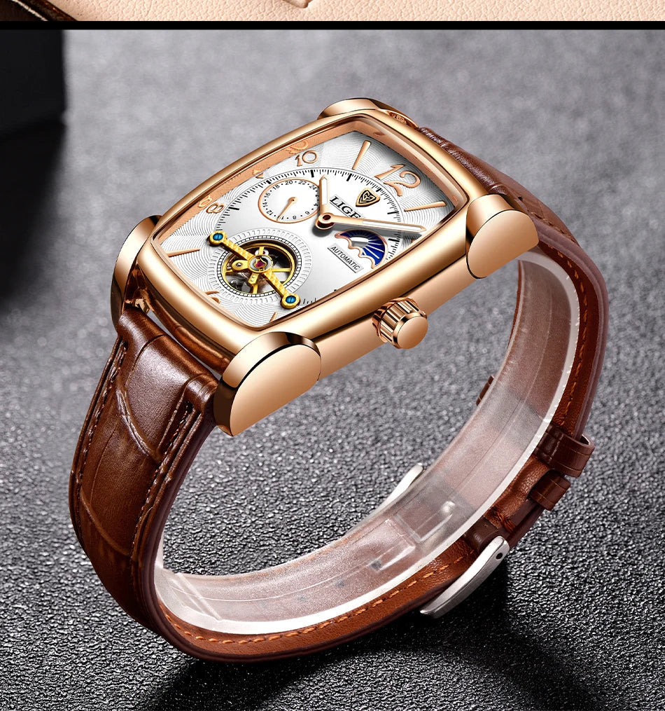 2024 LIGE New Men Watch Automatic Mechanical Watch for Men Multi Shop24
