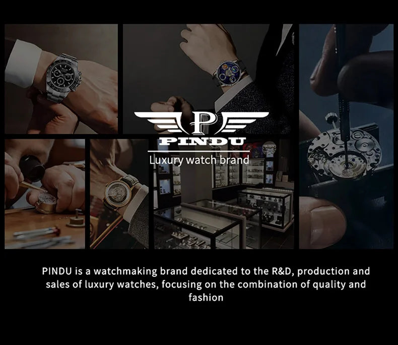 Reloj Hombre PINDU DESIGN Water Ghost Men Mechanical Wristwatch 40MM Luxury Multi Shop24