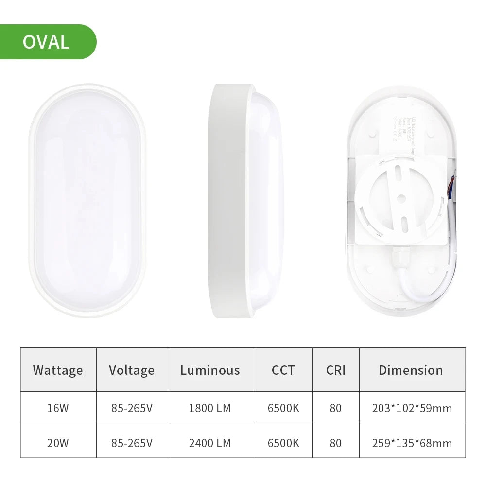 LED Moisture Proof Wall Lamp IP65 Waterproof Outdoor Indoor Modern Lamp for Home Bathroom - Multi Shop24