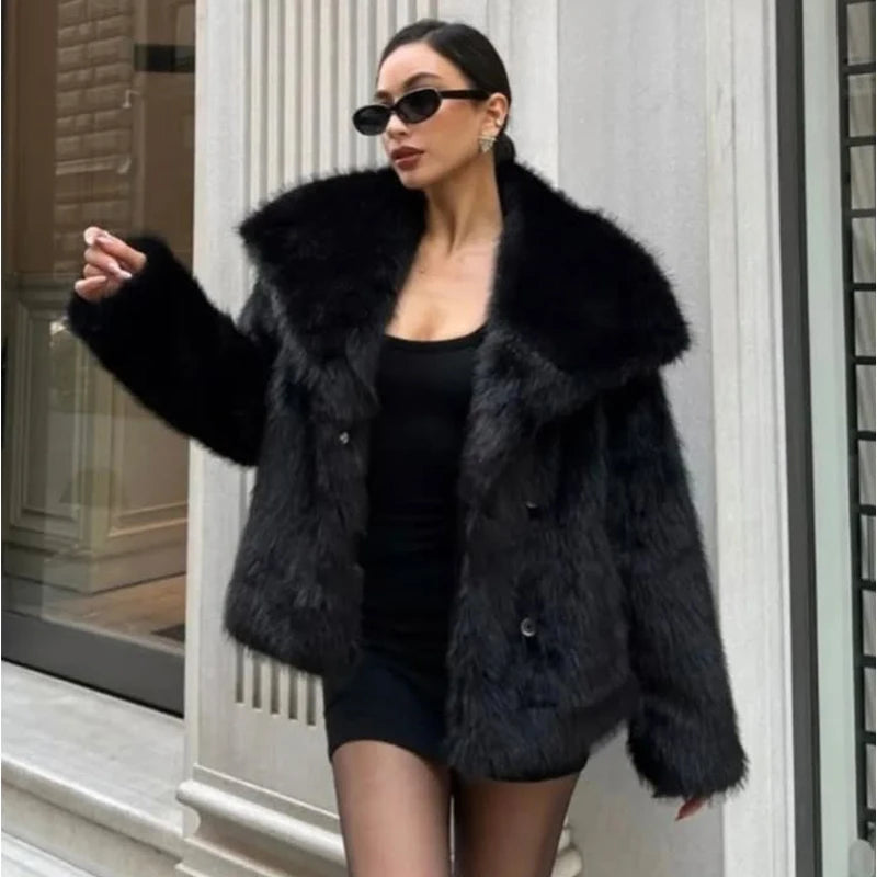 MUJER 2025 Faux Fur Coat Women Fluffy Women's Winter Jacket Long Sleeve Warm Winter Woman Coat Luxury Outerwears Coats for Woman MultiShop24