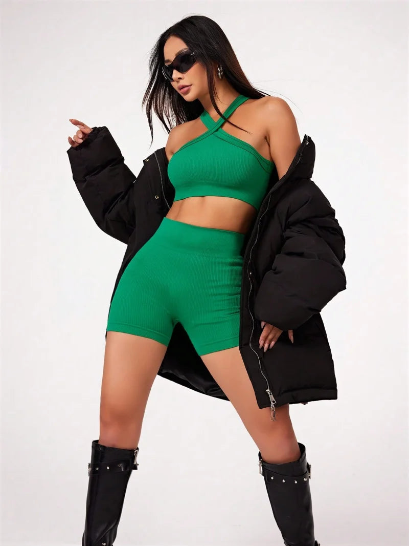 2Pcs Yoga Sets Naked Feel Gym Set Women Workout Clothes High Multi Shop24