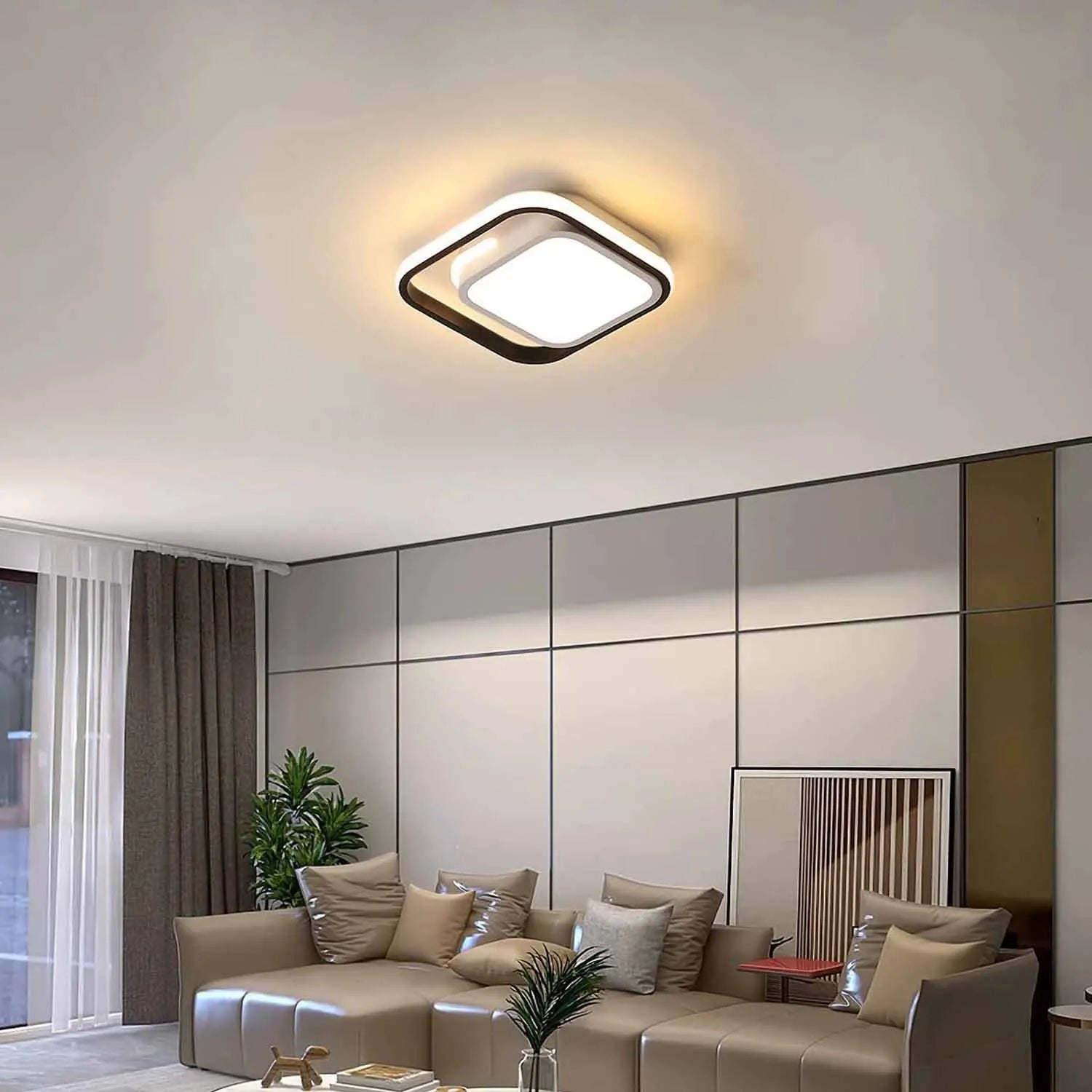Aluminum Ceiling Light, 30W Square LED 3000K Warm Light - Multi Shop24
