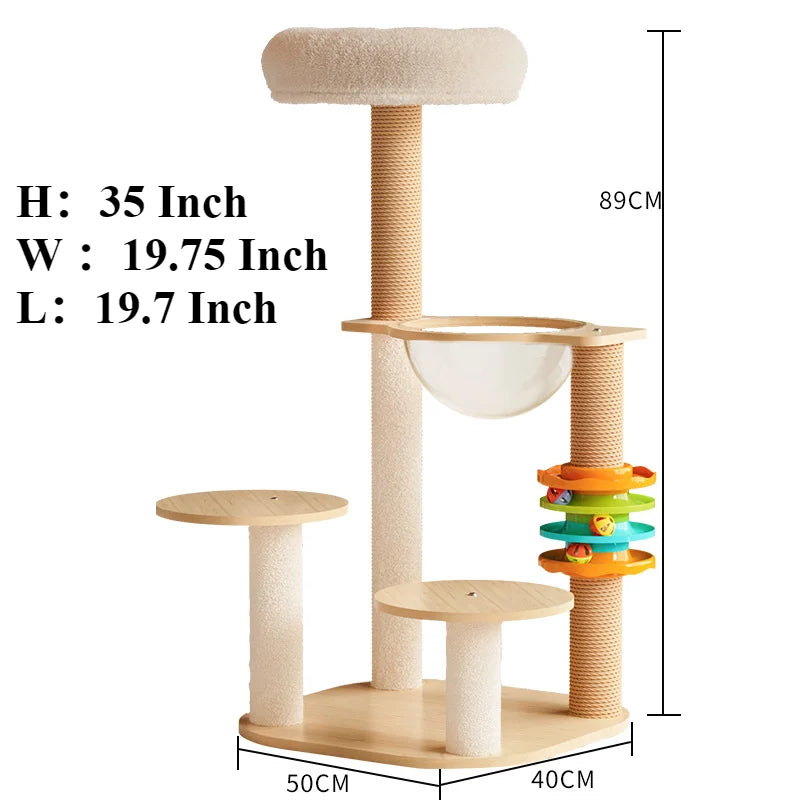 Cat Tree Sisal Rope Cat Tower Cat Scrapers Scratching Post for Cats Toys Multi Shop24