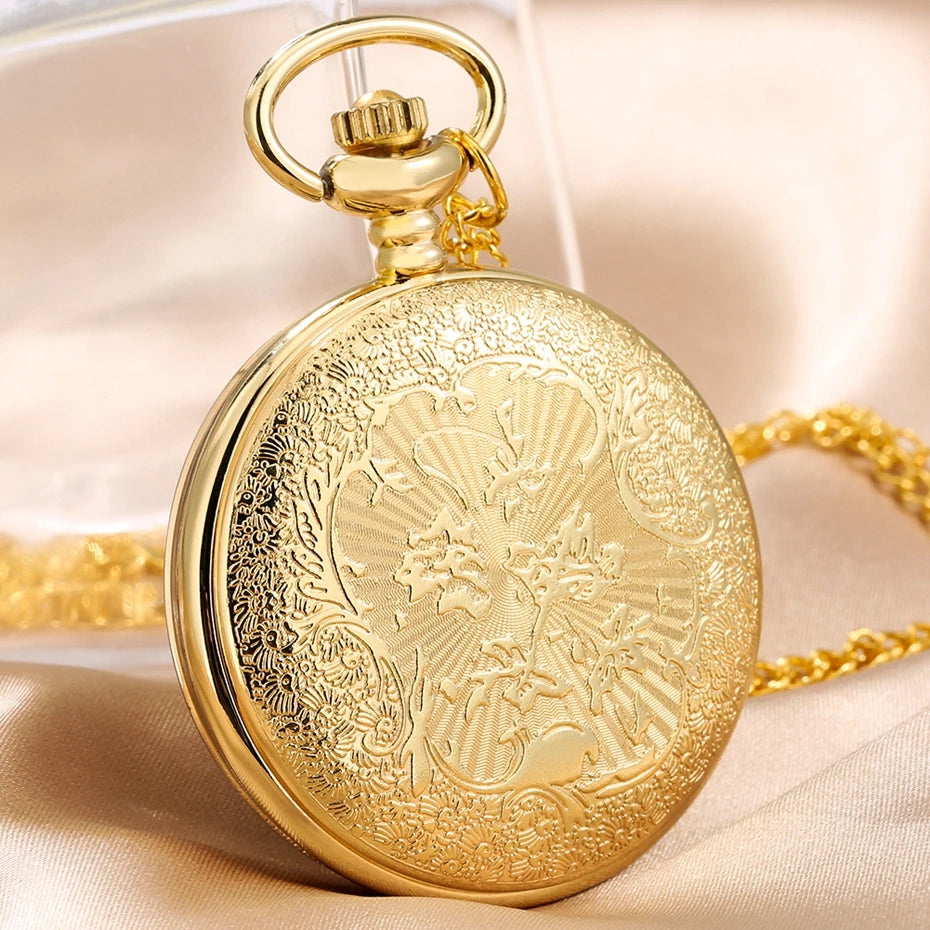 Crystal Diamond Bee Flowers Quartz Pocket Watch Multi Shop24