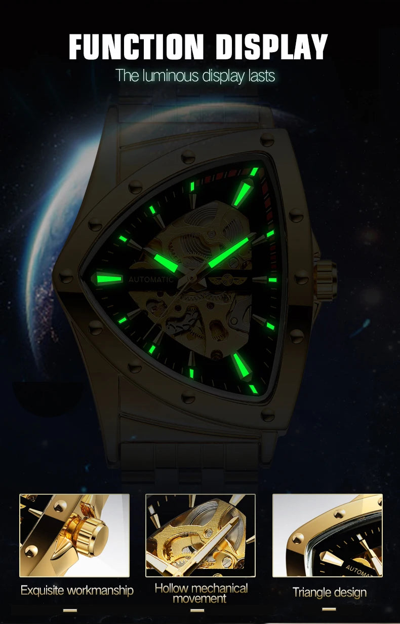 Winner Military Triangle Steel Skeleton Automatic Multi Shop24