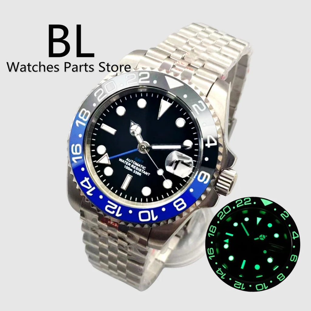 BLIGER 40mm GMT Men Mechanical Wristwatch NH34 Watch Sapphire Glass Multi Shop24