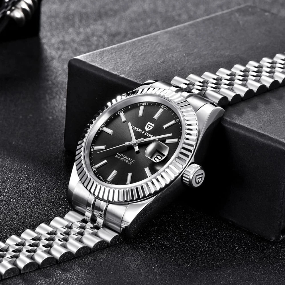 PAGANI DESIGN Business Automatic Watch 100M Waterproof 42MM Stainless Steel Multi Shop24
