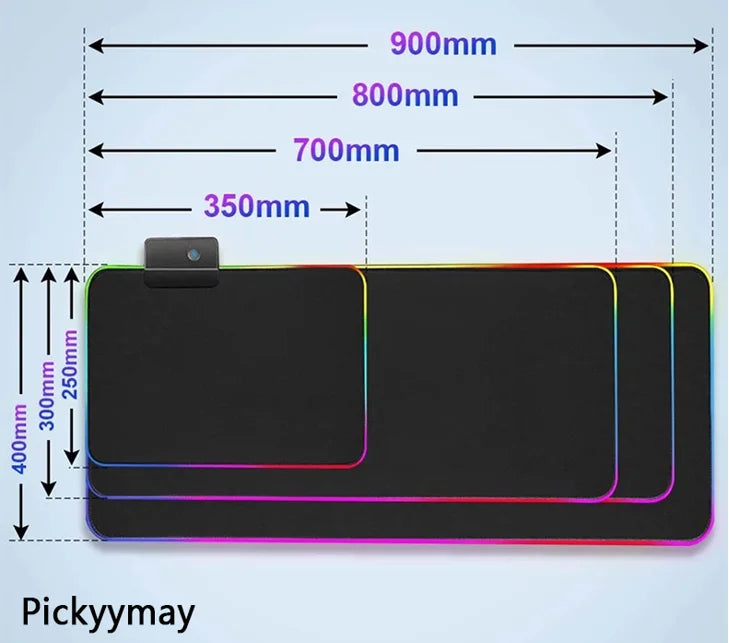 RGB Keyboard Mat XXL 90x40cm Multi Shop24
