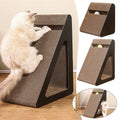 Cat Scratcher Cardboard Triangles Shaped With Spinnings Balls 2 in 1 Multi Shop24