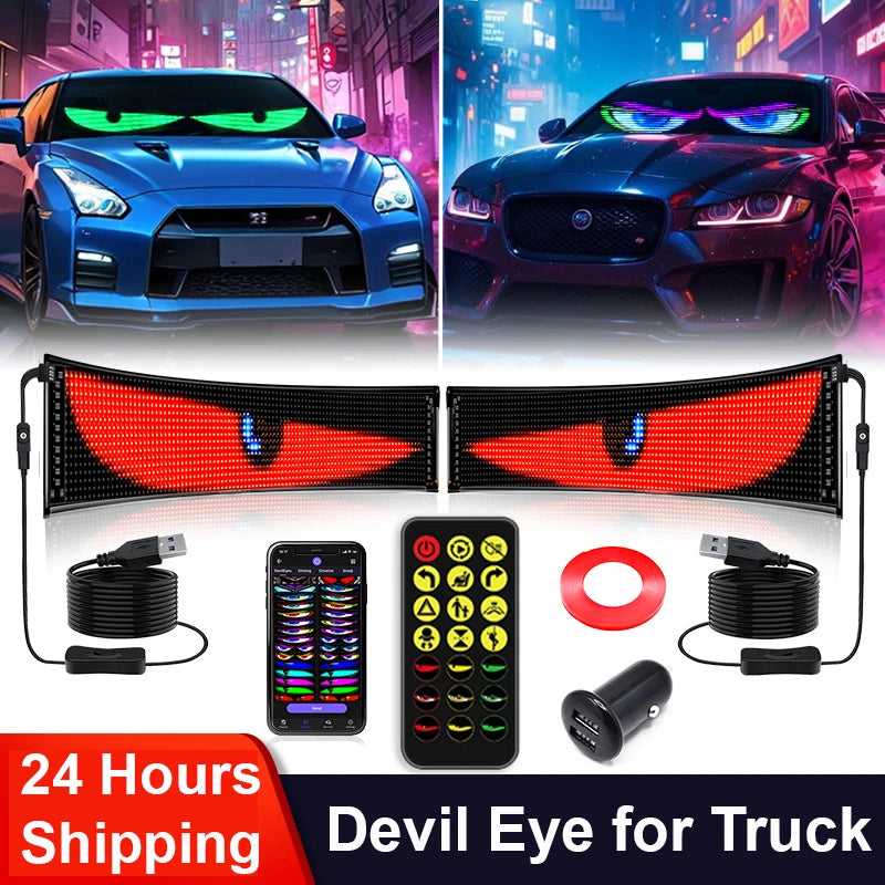 LED Flexible Screen Car Sign for Truck Eyes RGB LED Matrix Pixel Panel - Multi Shop24
