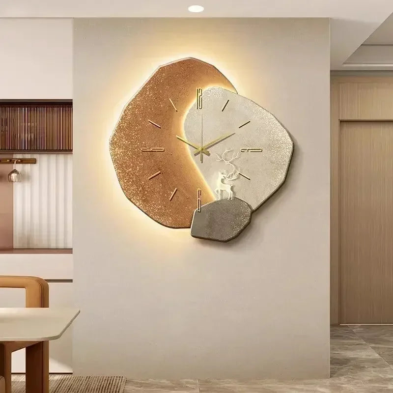 European Premium Wall Lamp Clocks Office Aesthetic Christmas Wall Clock - Multi Shop24