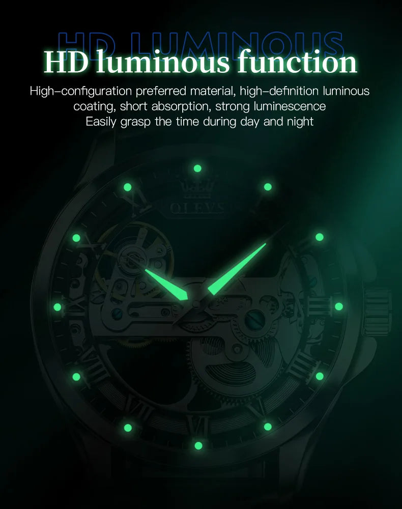 OLEVS 6661 Full Transparant Skelton Flywheel Automatic Multi Shop24