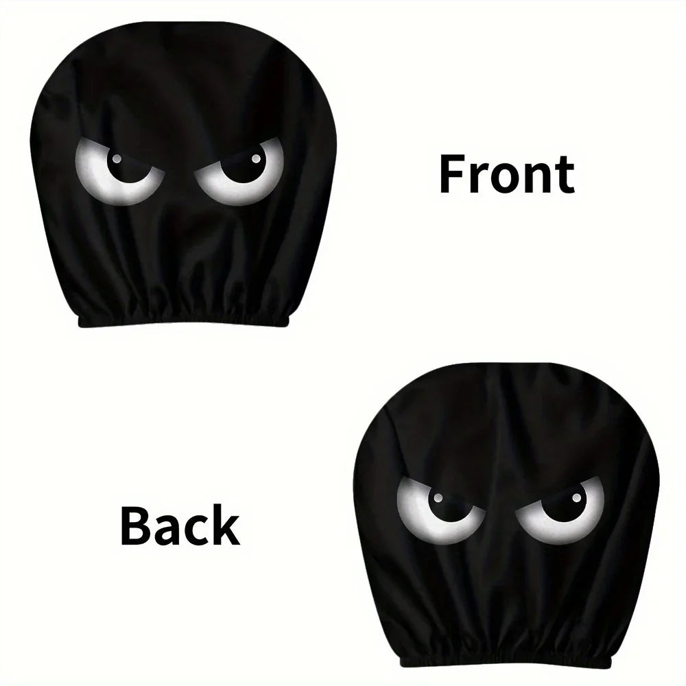 2PCS Funny Slanted Eyes Cartoon Print Car - Multi Shop24